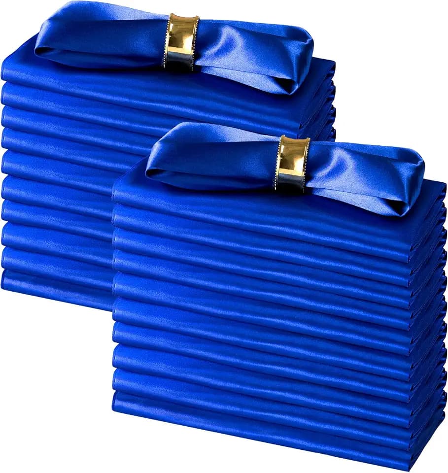 SiinvdaBZX 100 Pieces Royal Blue Cloth Napkins 12 x 12 Inches, Small Size