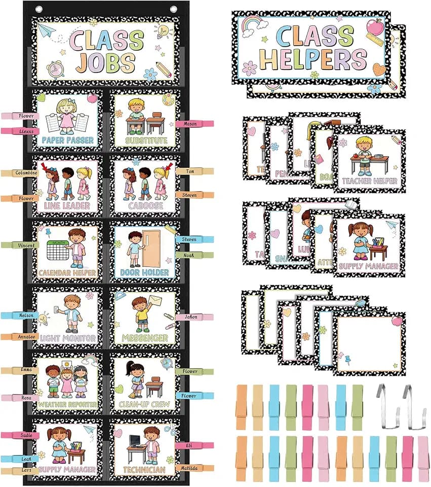 Pasimy Composition Class Jobs Pocket Chart Class Helpers Pocket Chart
