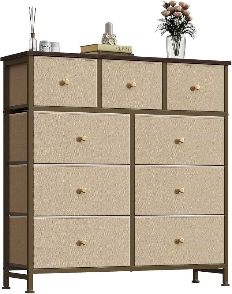OLIXIS 9 Drawer Tall Dresser for Bedroom, Closet Organizers and Storage