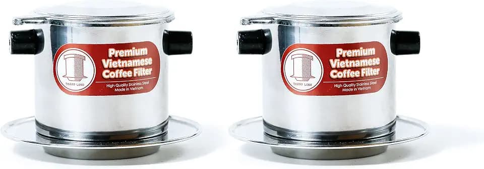 2 x Stainless Steel Vietnamese Coffee Filter Press 8 oz. Works well w/French Grind Coffee. Gravity Insert