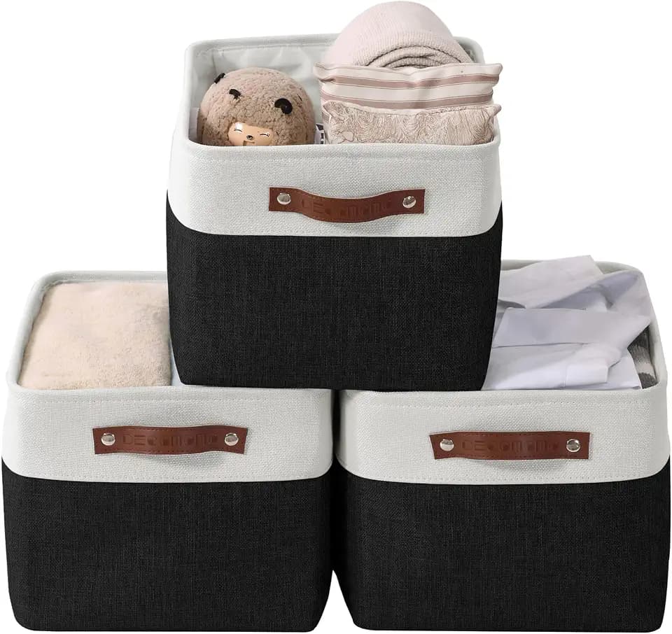 DECOMOMO Storage Bins, Extra Large Fabric Storage Baskets for Shelves 3Pack