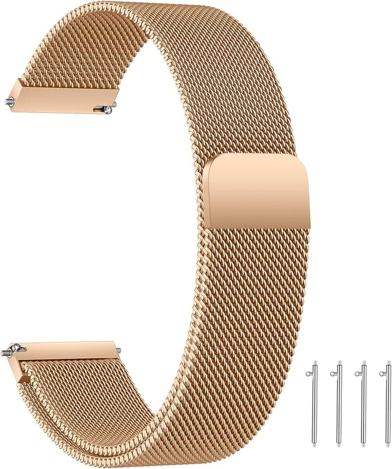 Edelstahl Mesh Uhrenarmband Metall Ersatz Armband Magnetverschluss Smartwatch Schnellverschluss Watch Uhren Ersatzband Für Damen Herren