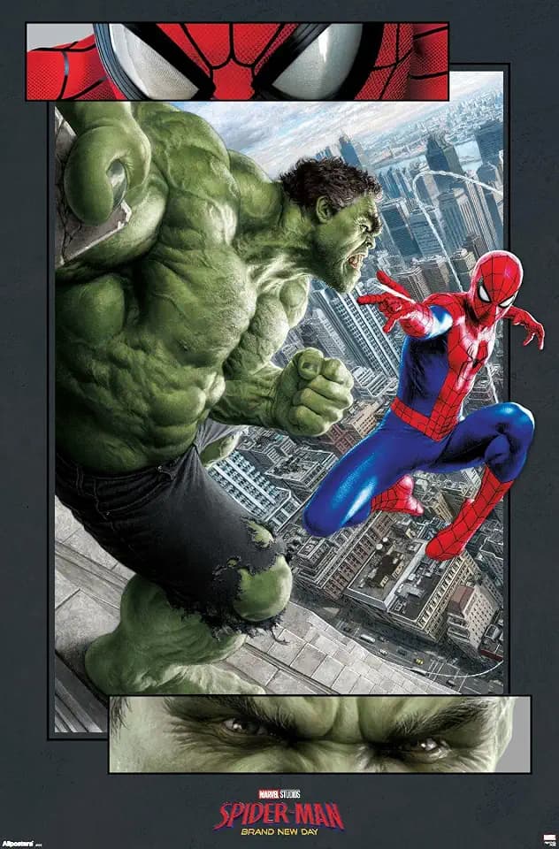 Marvel Spider-Man: Brand New Day (2026) - Eye Battle Wall Poster, 34L" x 22.4W", Premium Unframed Version