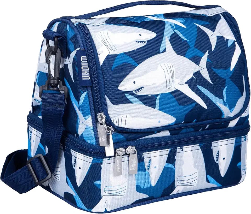 Wildkin Two Compartment Lunch Bag, Sharks