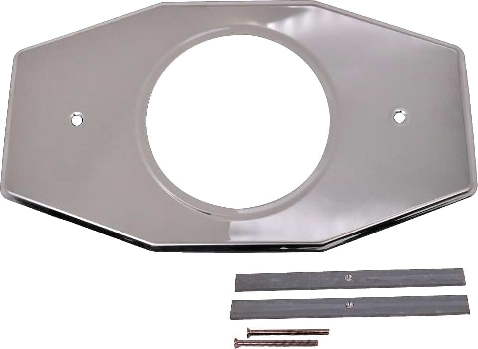 Westbrass A502-26 One-Hole Remodel Cover Plate for Moen and Delta Single Handle Bathtub and Shower Valves, 13" x 7-1/2", Polished Chrome