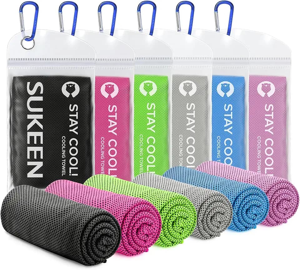 Sukeen Cooling Towels for Neck and Face (40"x12"), Cooling Wraps for Sports