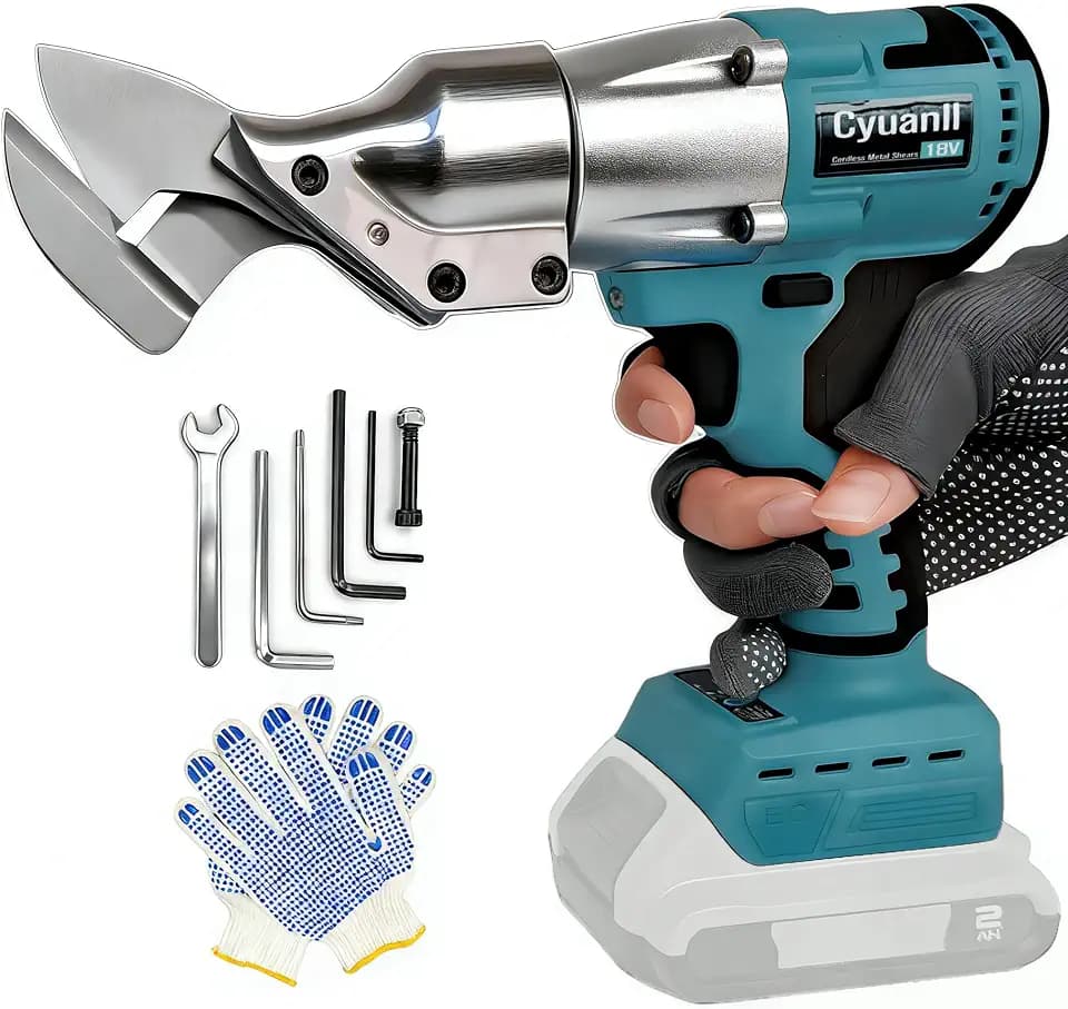Cordless Sheet Metal Cutter for Makita 18V Battery,14GA Electric Metal Shearsr, 360° Pivoting Head,400Nm Torque,Brushless Scissors for Stainless Steel,Carpet,Leather,Metal and Iron(Tool Only)