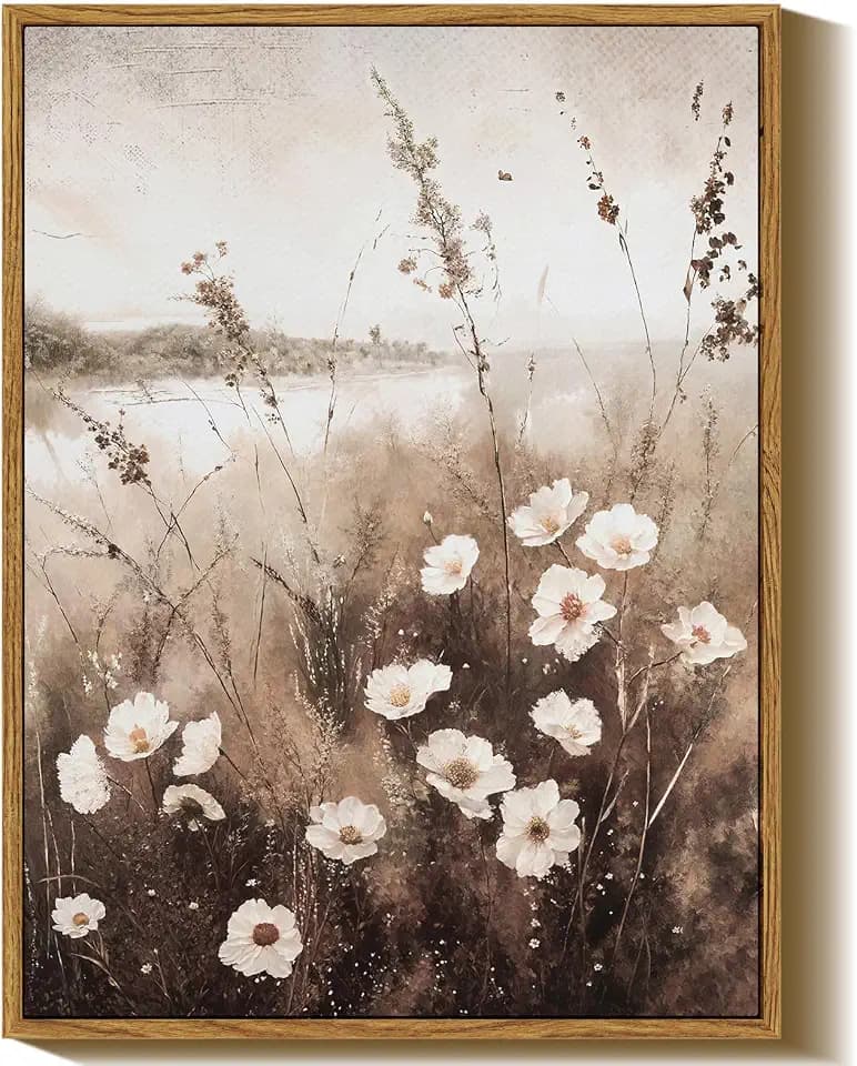 InSimSea Framed Fall Wall Art Autumn Wildflower Wall Decor 12x16 ln