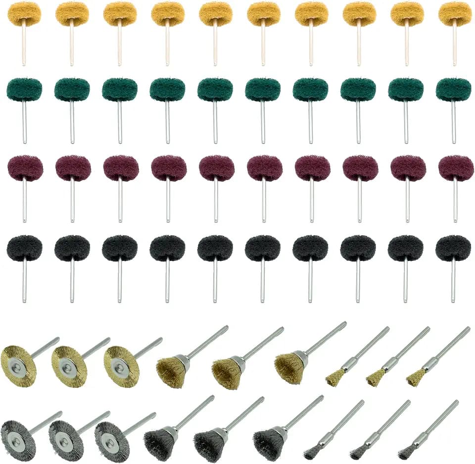 58Pcs Abrasive Wheel Buffing Polishing Wheel Set for Rotary Tool 1/8" Shank