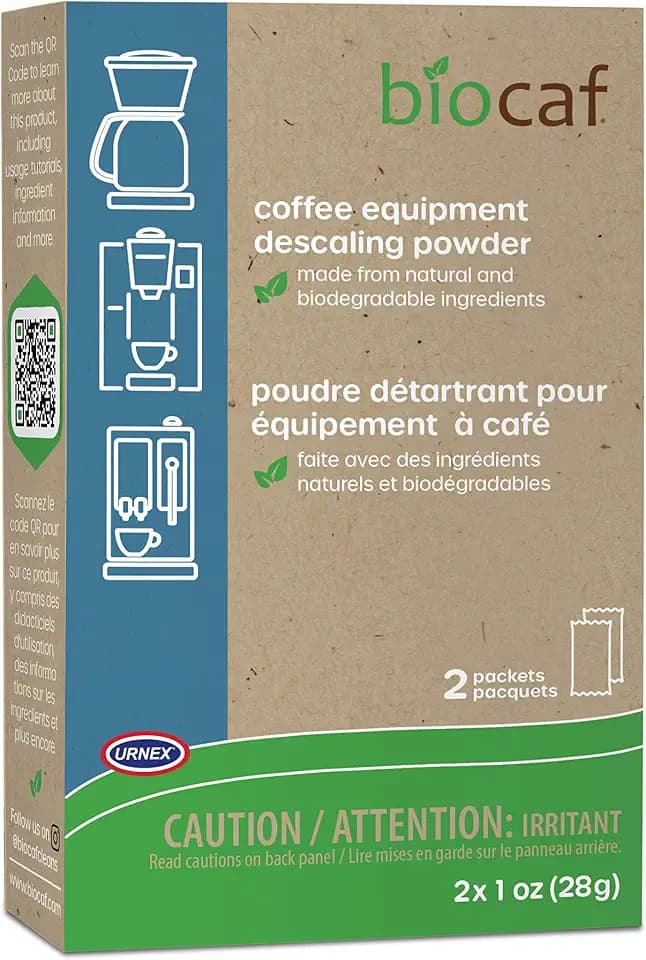 Urnex Full Circle Espresso Machine - 2 Single Use Packets - Descaling Powder Safe On Keurig Delonghi Nespresso Ninja Hamilton Beach Mr Coffee Braun