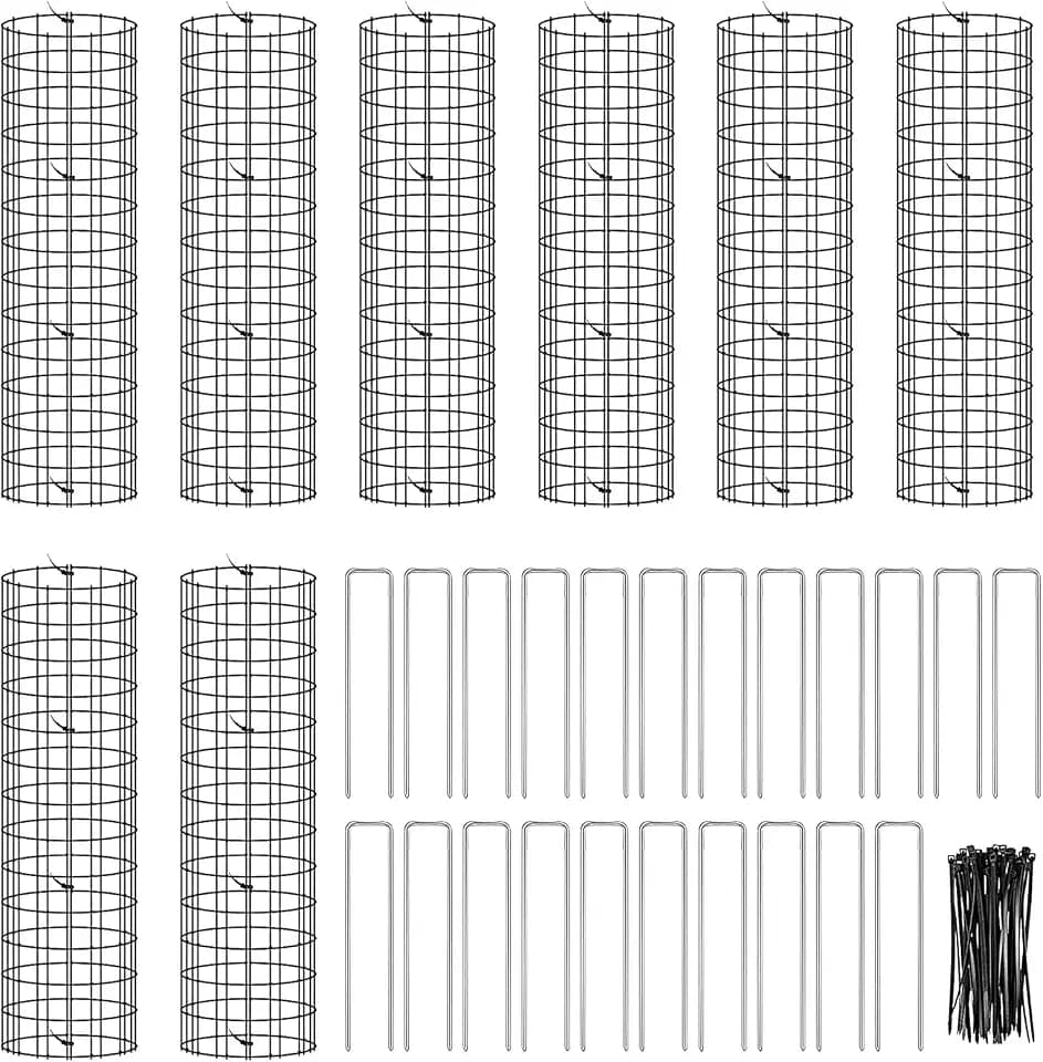 8 Stück Baumstamm Schutz von Hirsch Baumschutz mit 48 Bändern und 20 Metallnägeln, Metall-Baumwickel zum Schutz von Rinde, Mesh, Baumschutz, Baumstamm, Wickelschutz, Schutz für Baumpflanzen, Garten