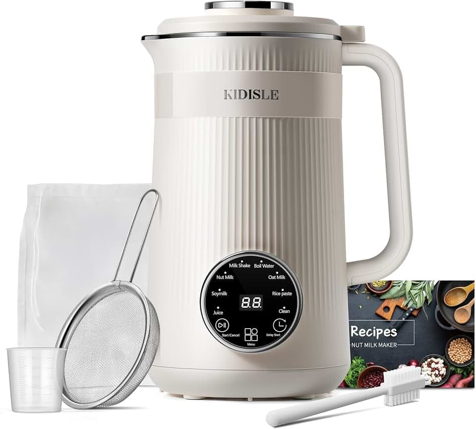 KIDISLE 8 in 1 Nut Milk Maker Machine, 32oz Self-Cleaning Automatic Blender