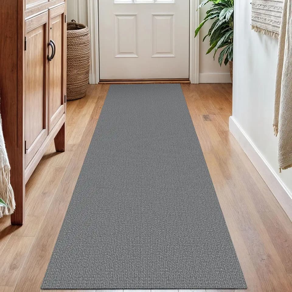 KOZYFLY 2x7 Runner Carpet, Washable Non Slip Entryway Hallway Rug, Grey
