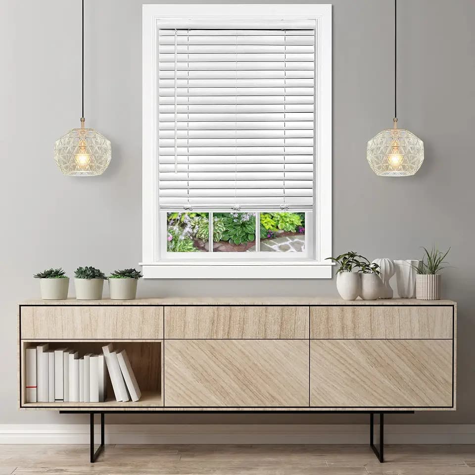 Cordless Room Darkening Venetian Blind, 36 x 64 in, White