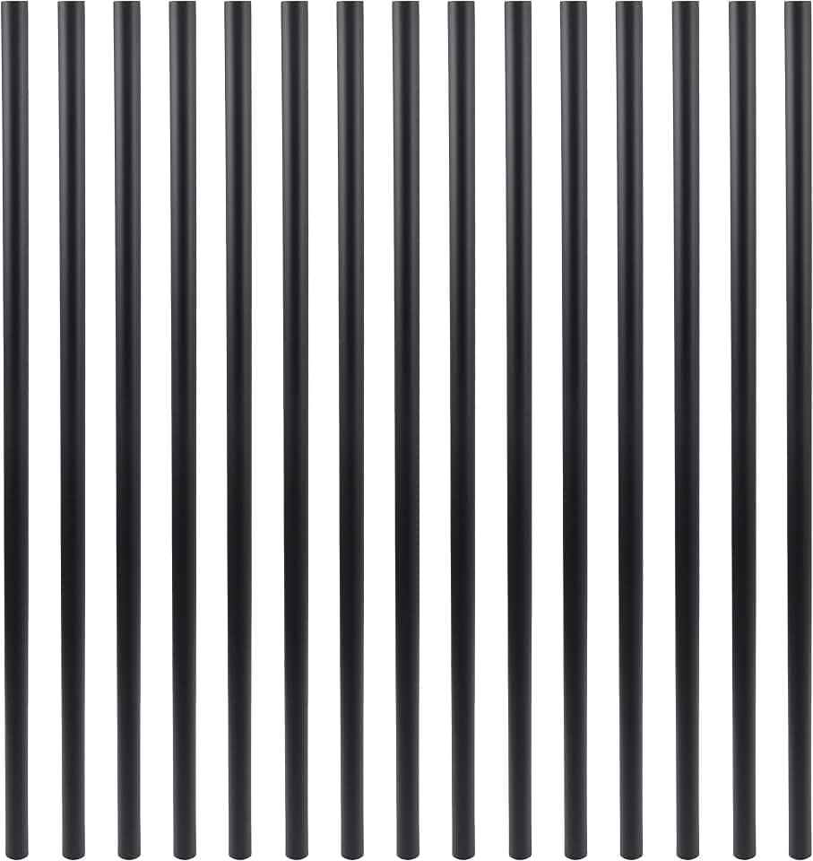 Myard 29 Inch Classic Hollow Round Aluminum Deck Balusters (Matte Black)