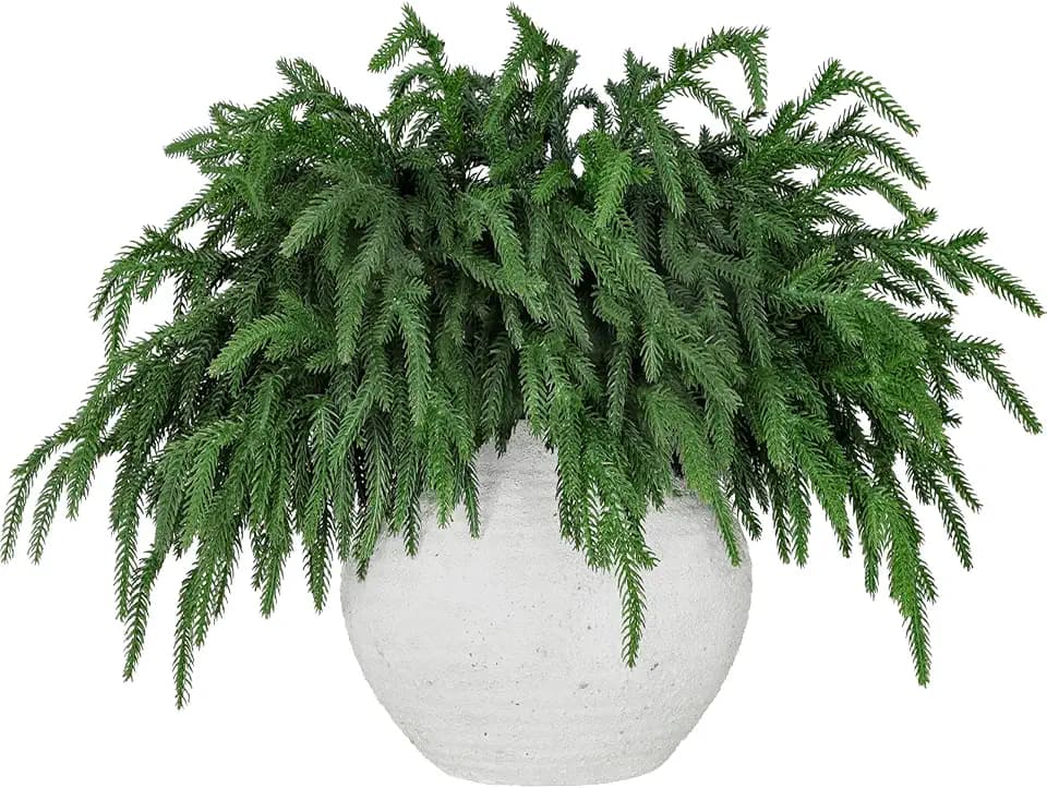 LZNPA 24 Pcs Realistic Christmas Pine Branches Natural Droopy Soft Bendable