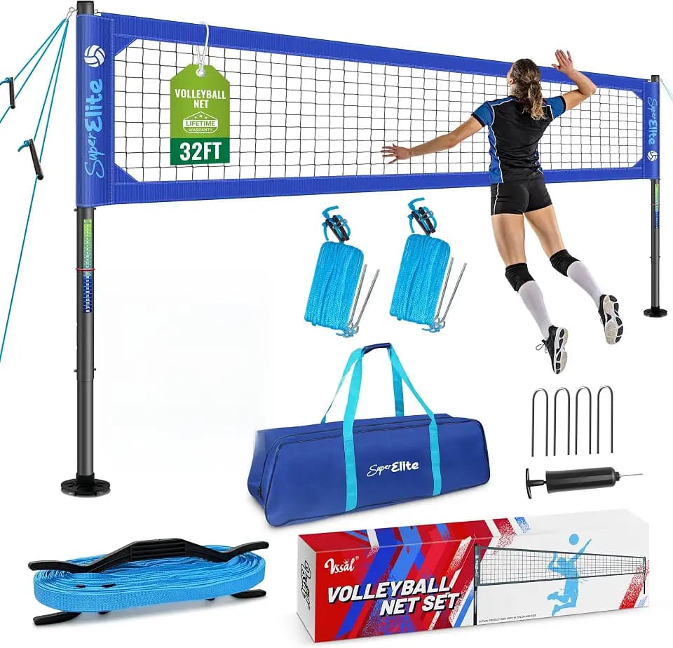 Professional Volleyball Net Set Heavy Duty for Outdoor Backyard Portable