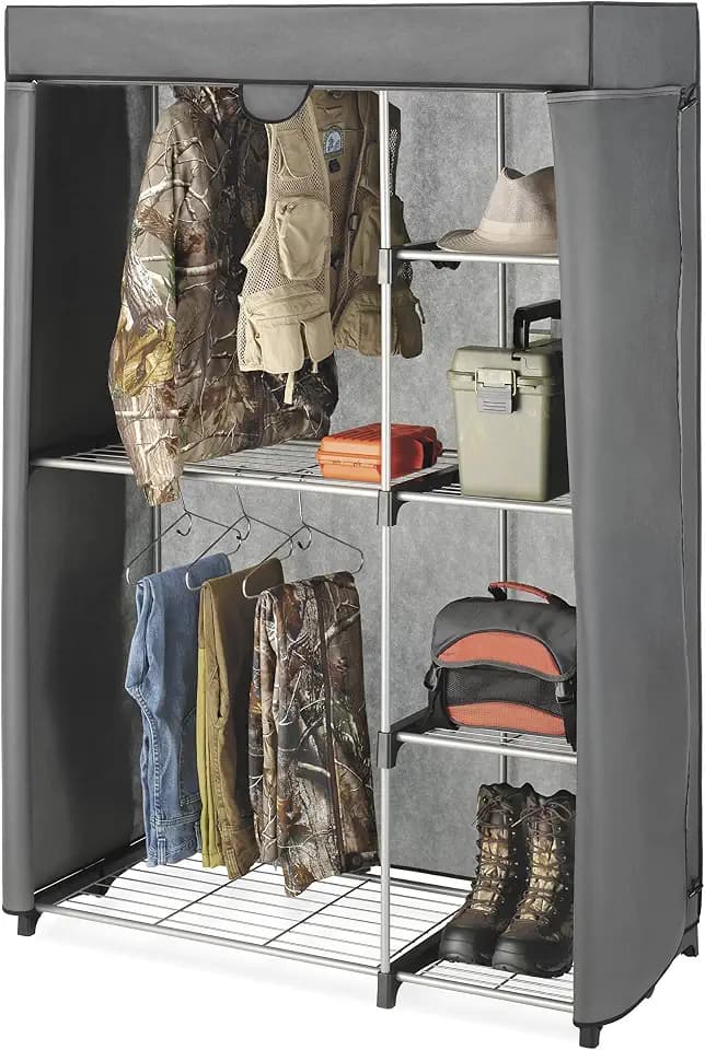 Whitmor Deluxe Utility Closet - 5 Extra Strong Shelves - Removable Cover