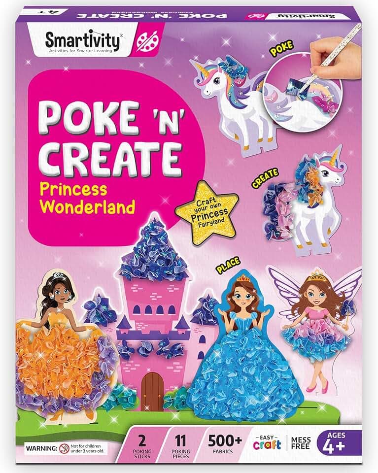 Smartivity Poke Art Princess Wonderland Craft Kit for Kids 4-10