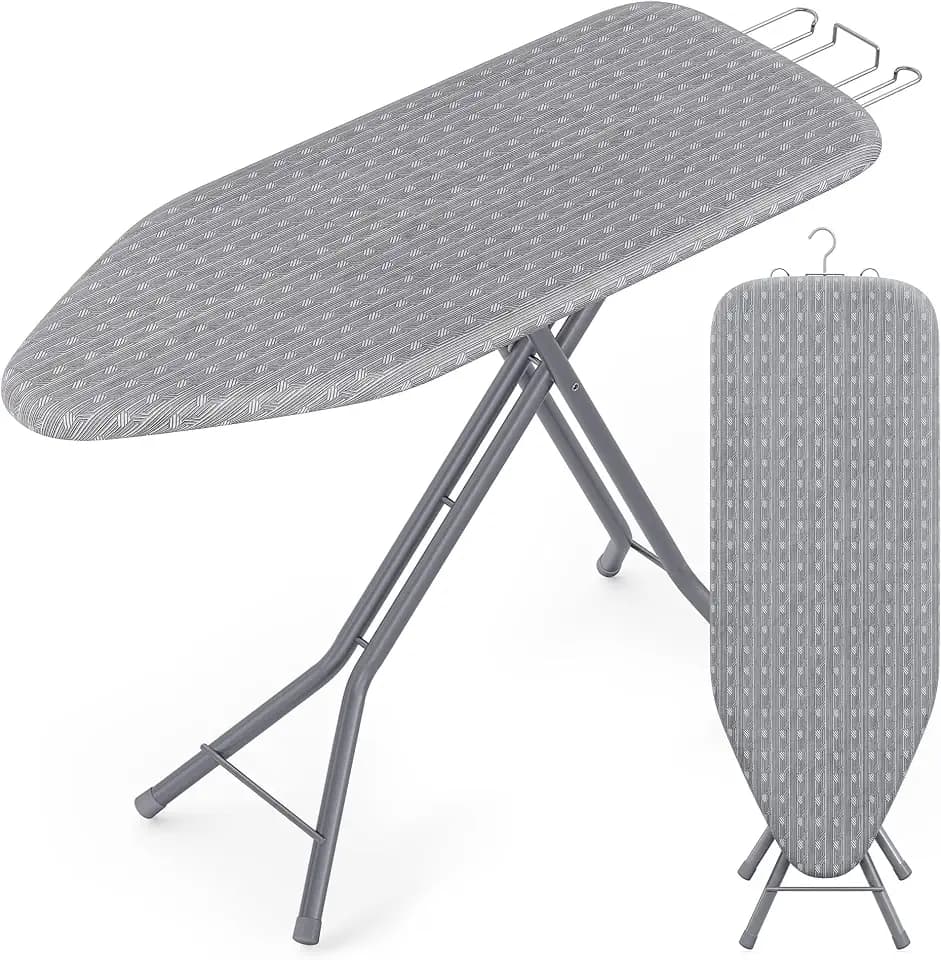 SONGMICS Ironing Board, Foldable, with Iron Rest, 49 x 18 Inches