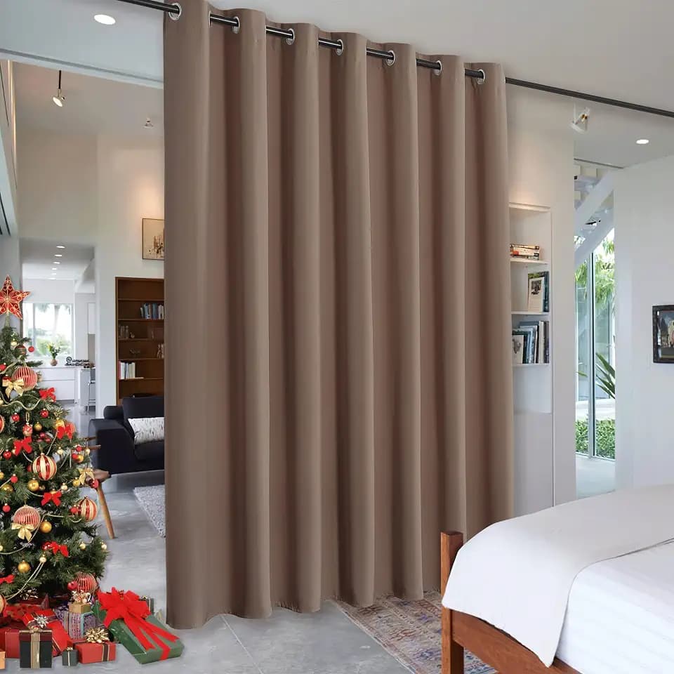 RYB HOME Room Divider Blackout Curtains for Patio Door Bedroom Living Room