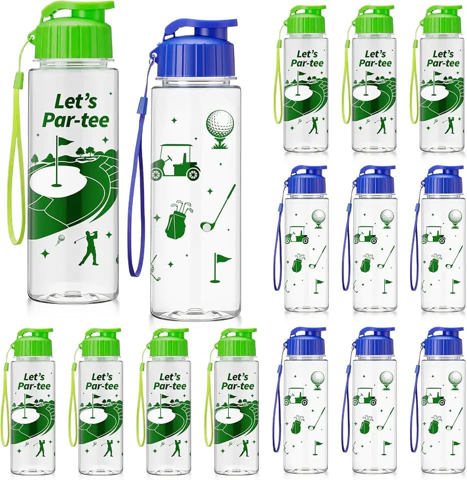 20 Pcs Golf Party Favors Bulk Plastic Water Bottles