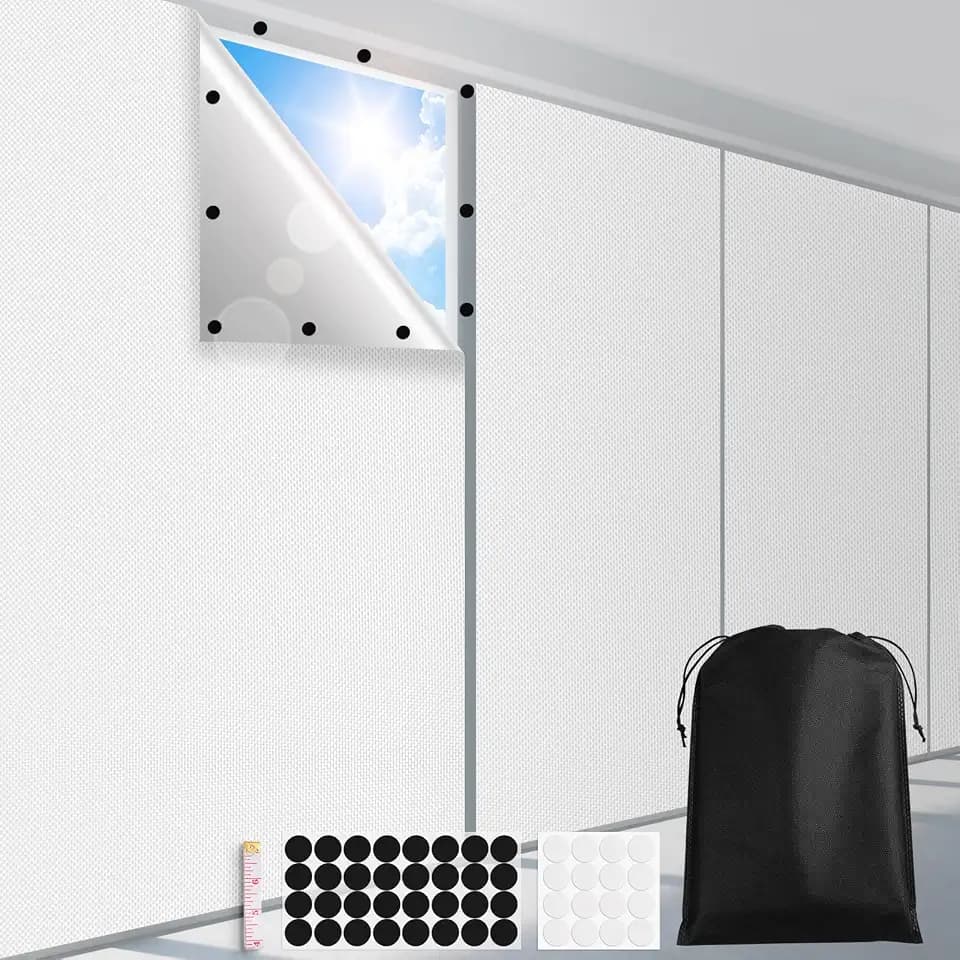 FADOTY 100% Blackout Curtains, 57"x 118" Portable Black Out Window Cover