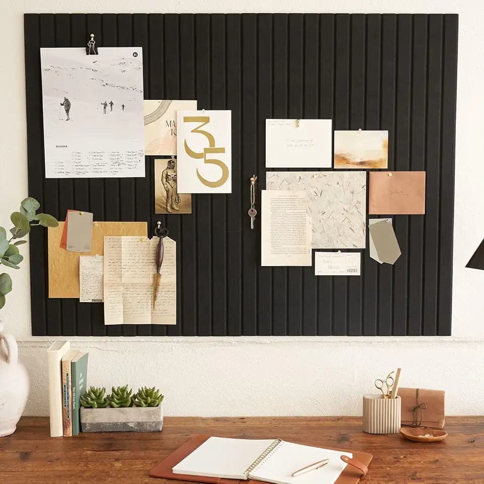 Large Felt Bulletin Board - Stylish 35 x 47 Inch Cork Board Alternative