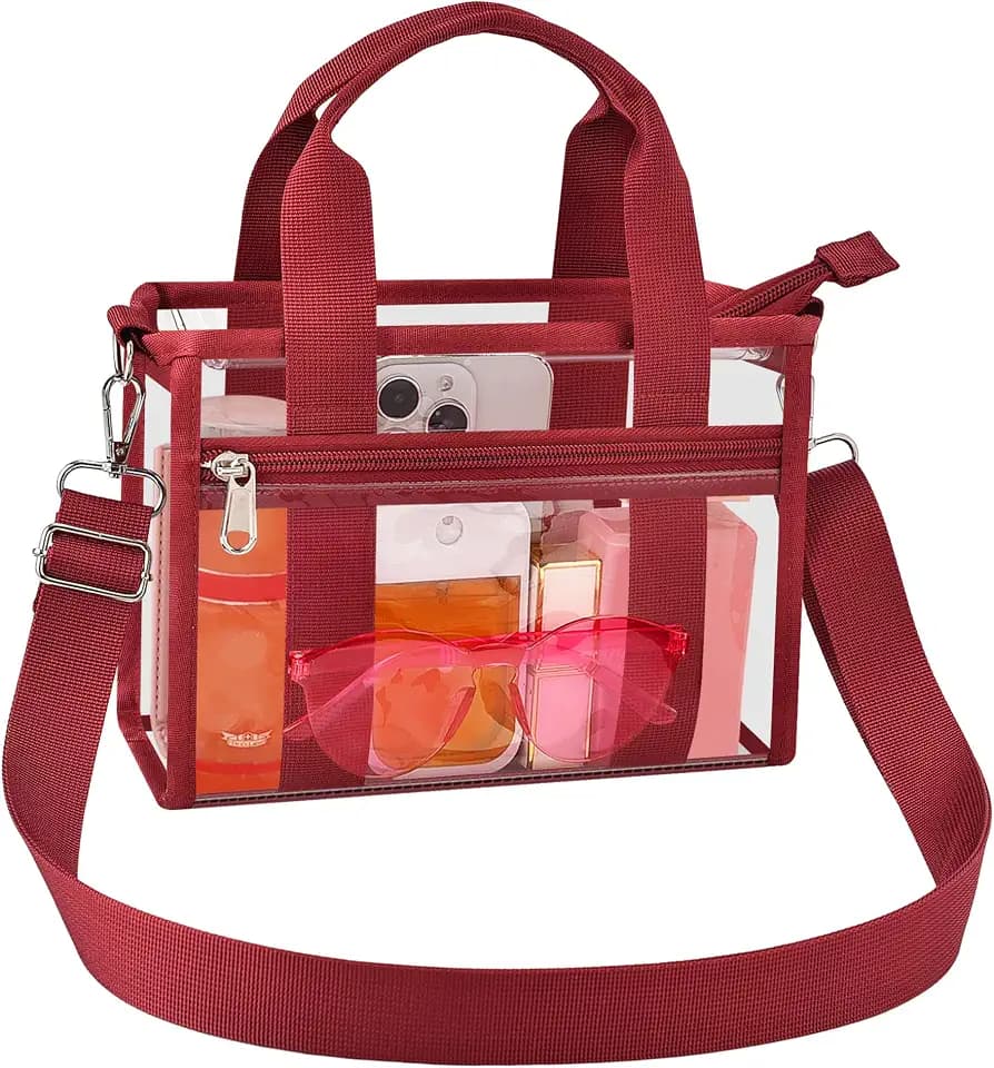 Clear Bag for Stadium Events-Clear Satchel Bag Purse for Concert Game Day Festival