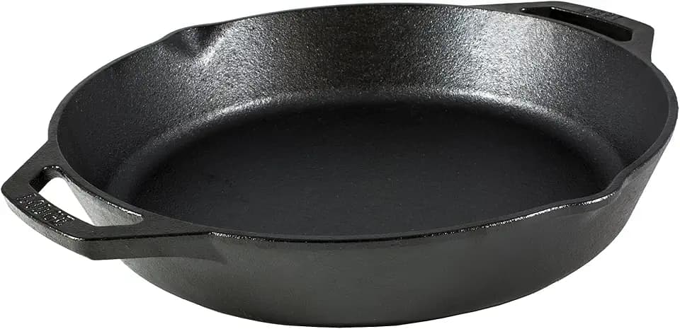 Lodge Pre-Seasoned Cast Iron Dual Handle Pan, PFAS-Free, 10.25 Inches
