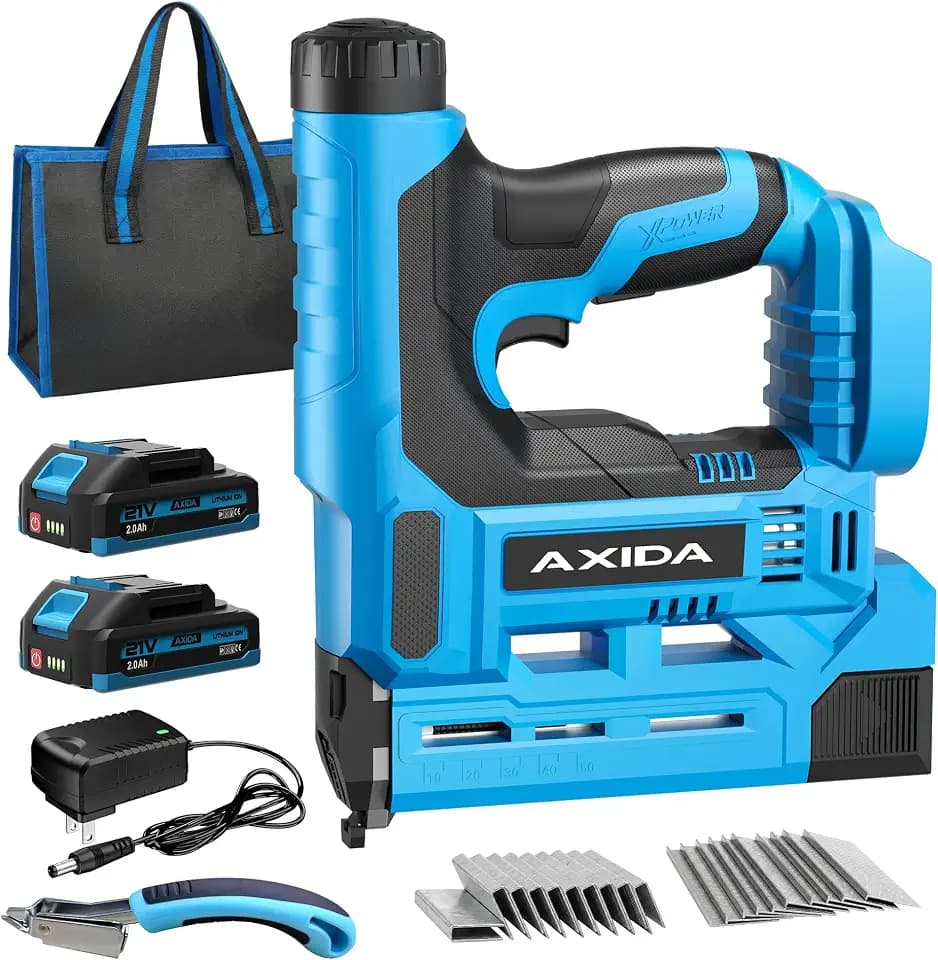 Power Brad Nailers with Two Batteries, 2 in 1 Cordless Nail Gun
