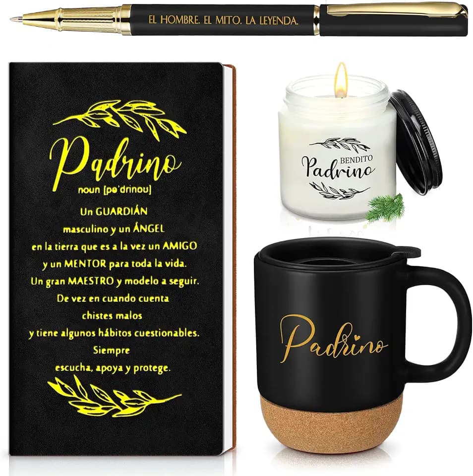 Hushee 4 Pcs Padrino Proposal Gifts Will You Be My Godfather from Godchild