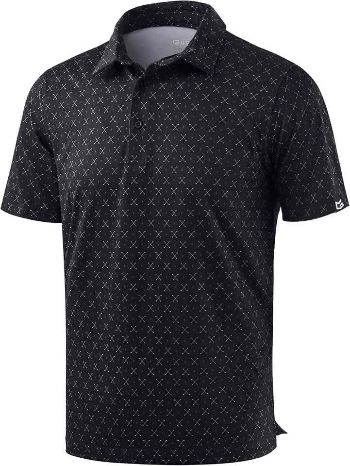 G Gradual Men's Golf Shirt Short Sleeve Print Polo Shirts for Men