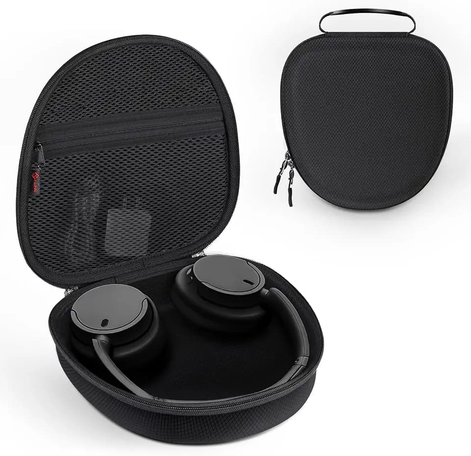 Fintie Tasche für Sony WH-CH720N/ WH-CH710N/ WH-CH520/ WH-CH510/ WH-1000XM6/ WH-1000XM5/ WH-1000XM4/ WHXB910N Kabellose Kopfhörer - Reiseschutz- und Aufbewahrungstasche Hülle Case, Schwarz