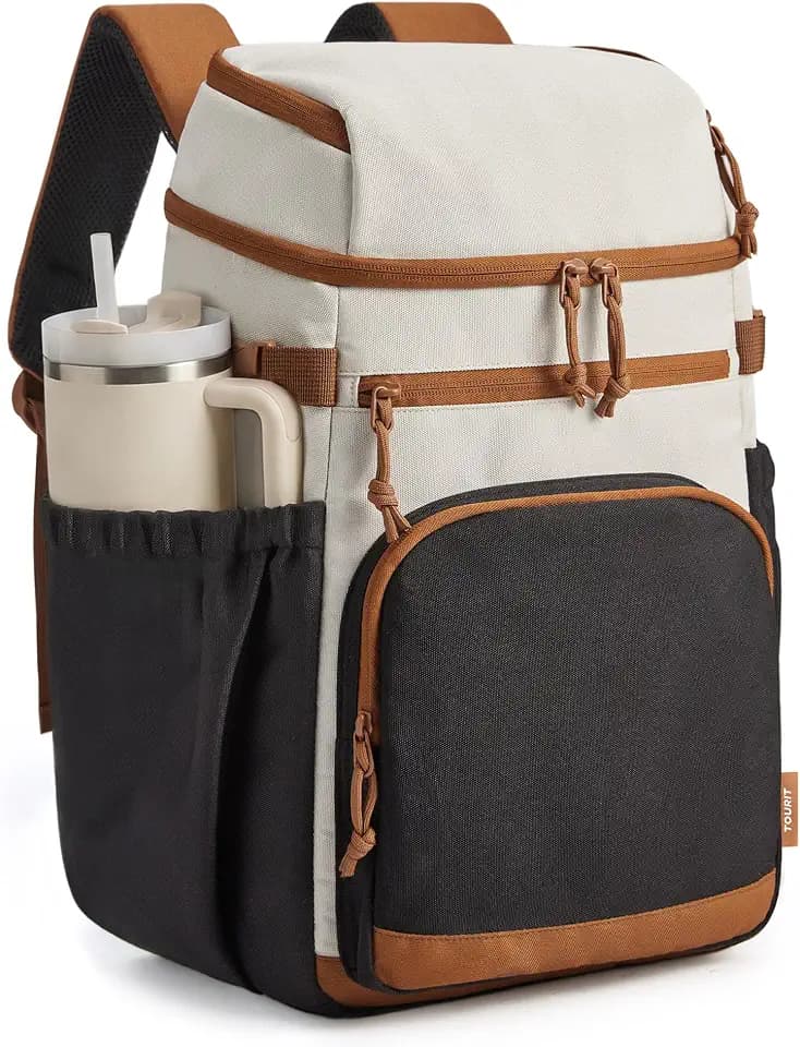 TOURIT 30 Cans Insulated Double Deck Lunch Cooler Backpack