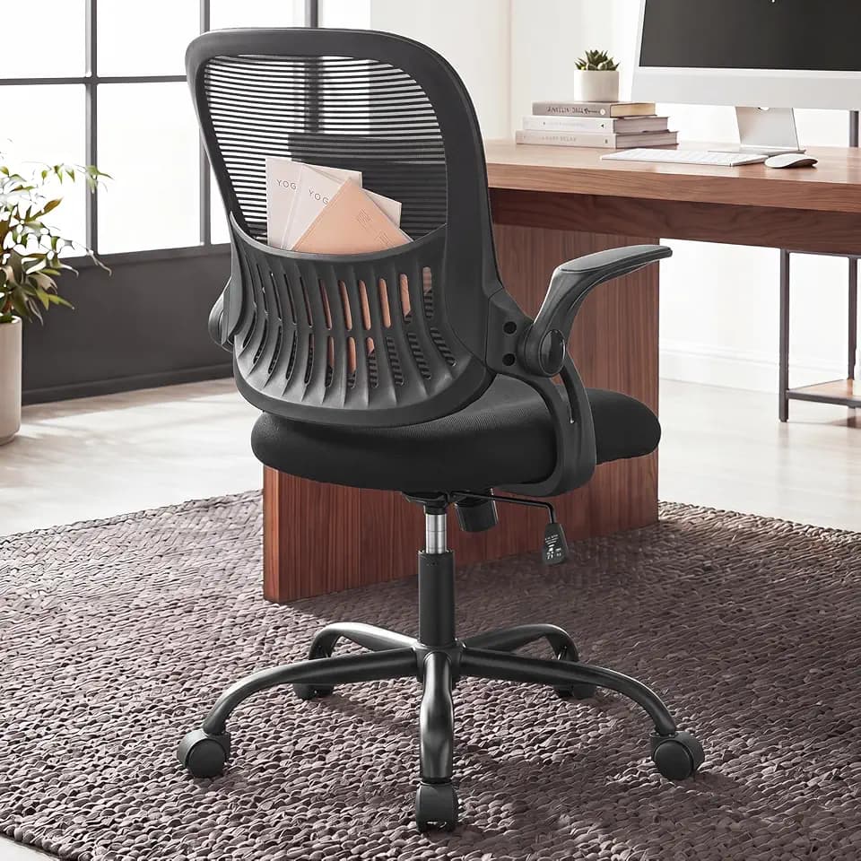 Home Office Desk Chair with Flip-up Armrest, Computer Chair