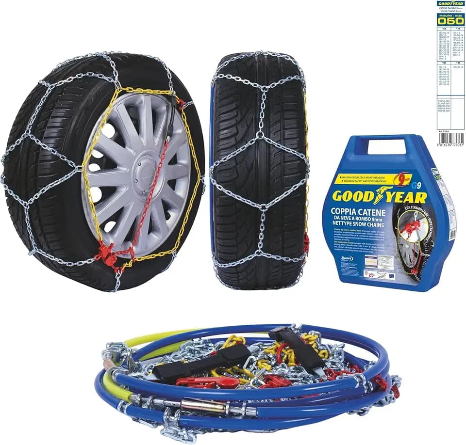 Goodyear 77903: "G9" Schneeketten, 9 mm, Größe 50, Zertifizierung TUV und ÖNORM
