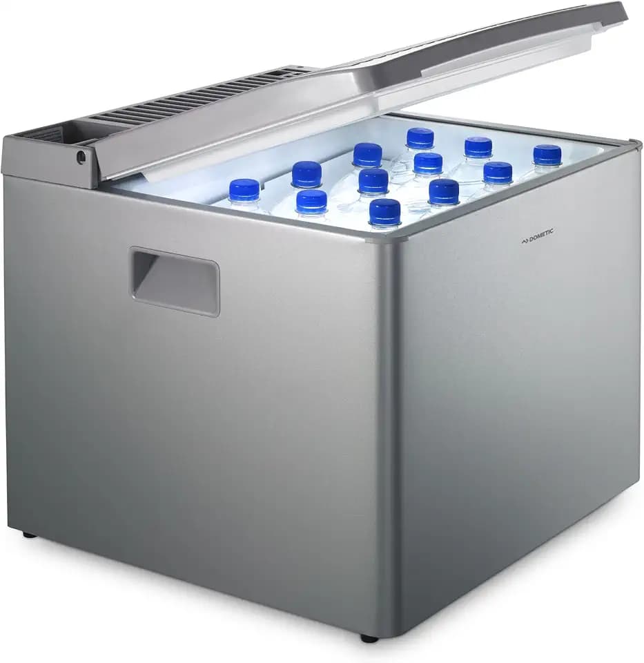 DOMETIC CombiCool RC 1200 EGP - lautlose Absorber-Kühlbox für Auto, Steckdose und Gas-Anschluss (50 mbar) - Mini-Kühlschrank für Camping und Schlaf-Räume, 40 Liter