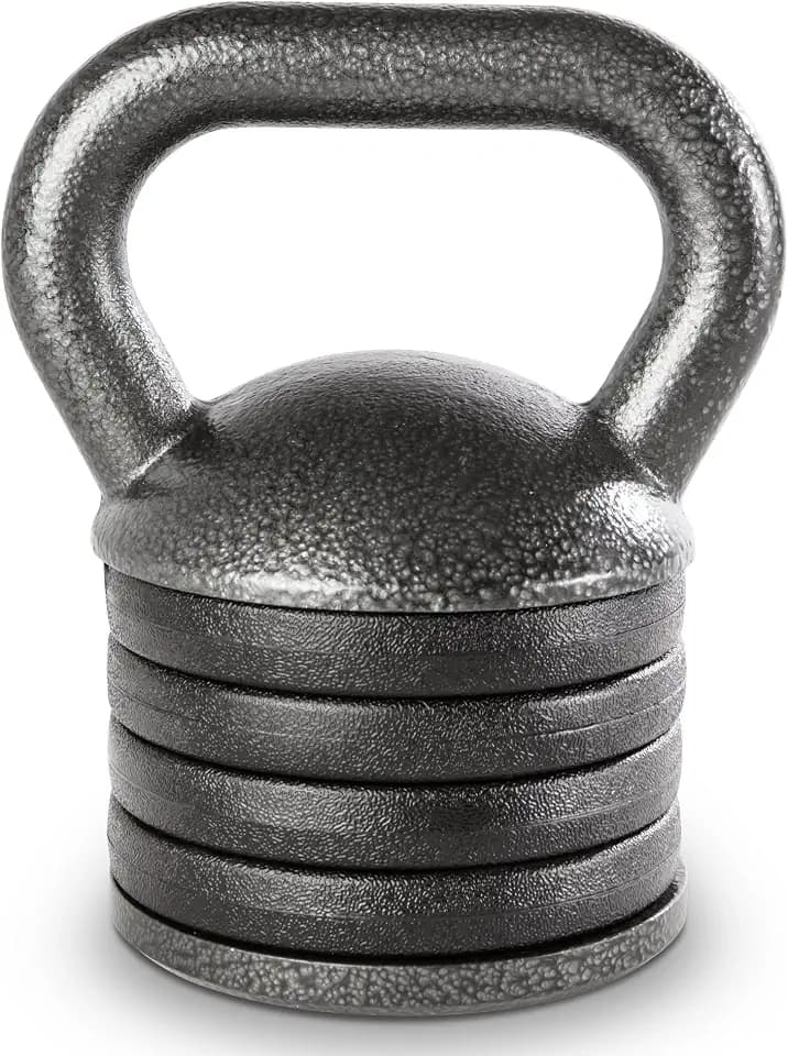 Apex 20 lb Adjustable Kettlebell Handle Loads to 50 lbs 1 Inch Plates Only
