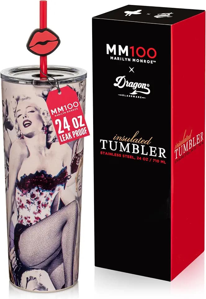 Dragon Glassware x Marilyn Monroe 100th Celebration Tumbler, 24oz - Glamour
