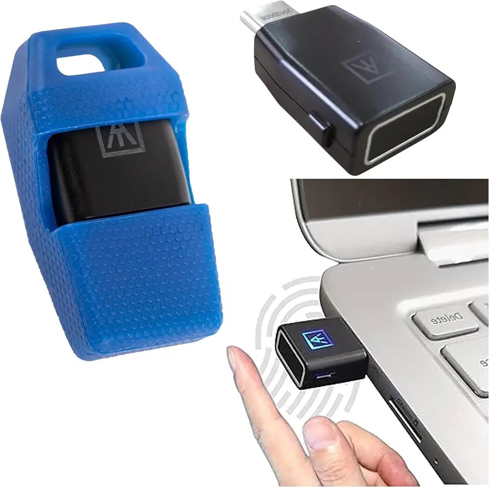 ATKey.Pro USB-C Sicherheitsschlüssel (Biometrie, Fingerabdruckleser, FIDO2, Passwortfreie Anmeldung, Windows, Entra ID, macOS, Linux, Chrome OS, Kompakt, ohne Treiber)