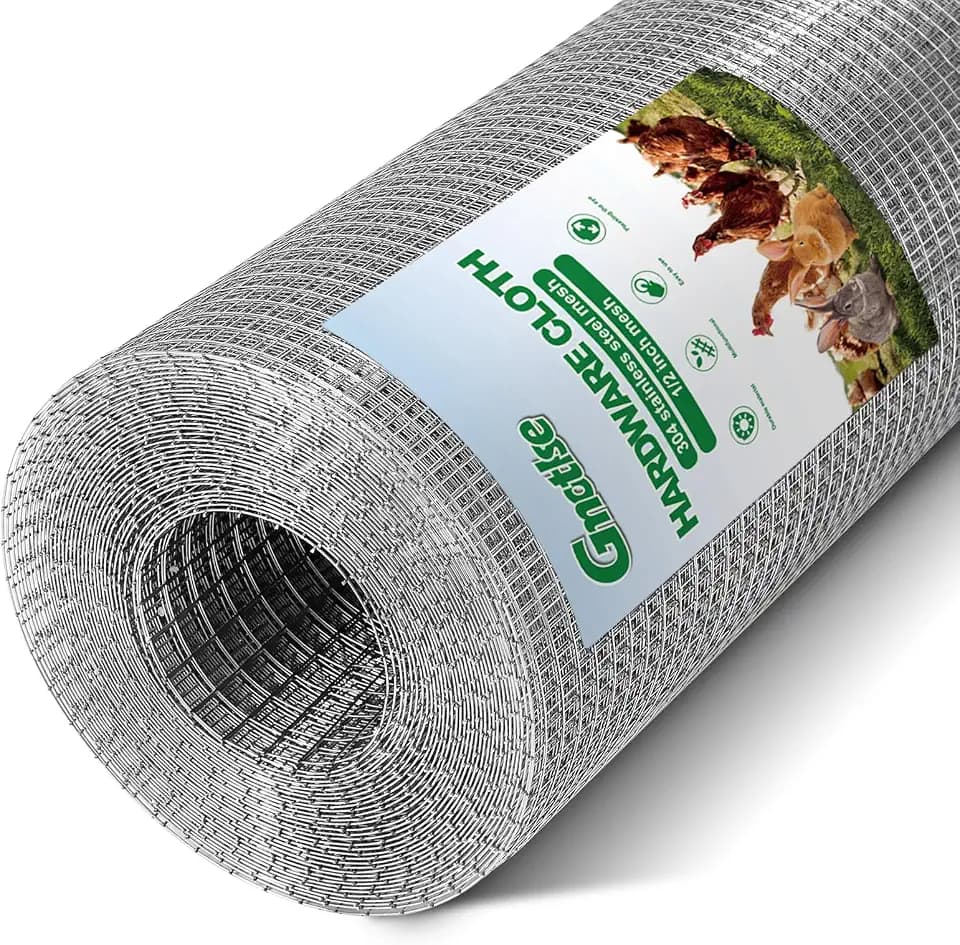 304 Stainless Steel Hardware Cloth 1/2" Large Size 20 GA 40in×48ft Roll