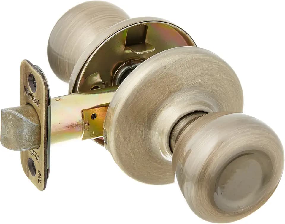 Kwikset 92001-512 Tylo Hall & Closet Knob in Antique Brass