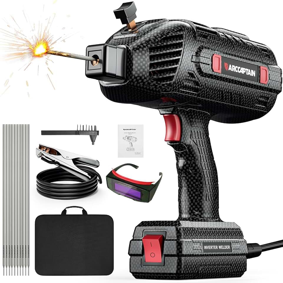 ARCCAPTAIN 120A Handheld Welder, 110V Portable Welding Machine with Goggles