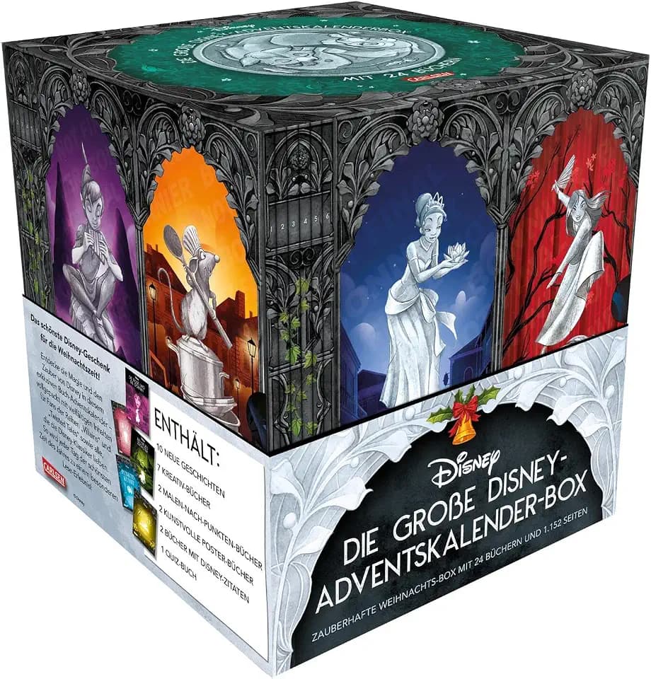 Disney: Die große Disney-Adventskalender-Box – Zauberhafte Weihnachts-Box mit 24 Büchern und 1.152 Seiten für Young Adults: Bestseller Adventskalender Disney für Young Adults mit 24 Büchern
