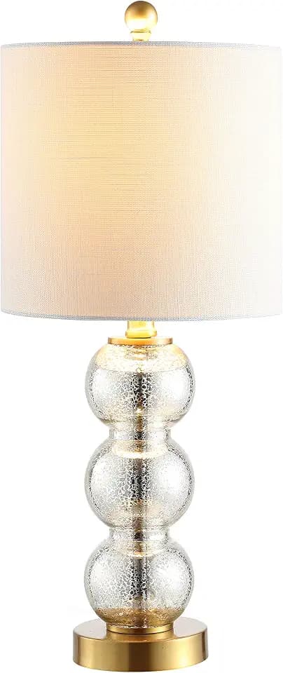JONATHAN Y February 21" Stacked Sphere Table Lamp, Mercury Glass/Brass Gold