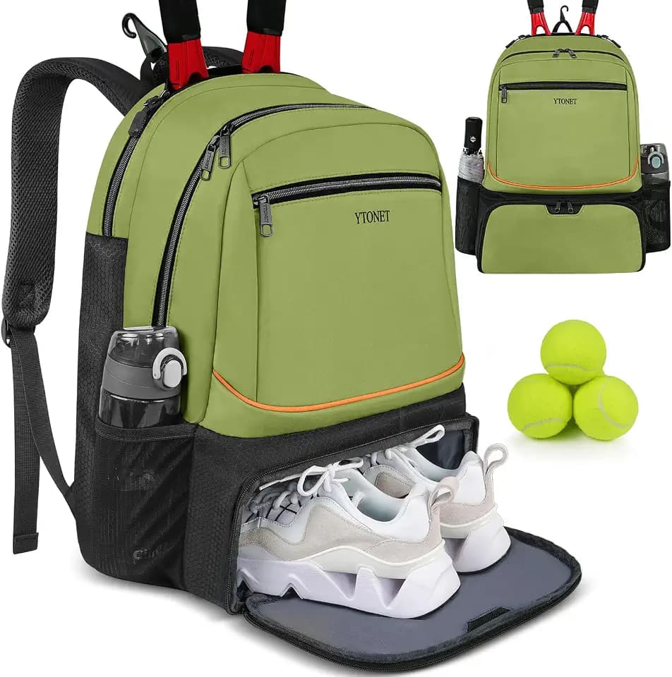Ytonet Tennis Bag Tennis Backpack for Women Men 2 Rackets