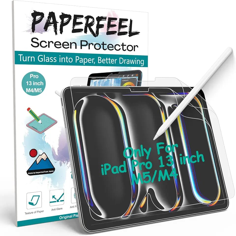 PAPERFEEL 2 Stück Folie für iPad Pro 13 Zoll M5 M4 2025 2024 Schutzfolie