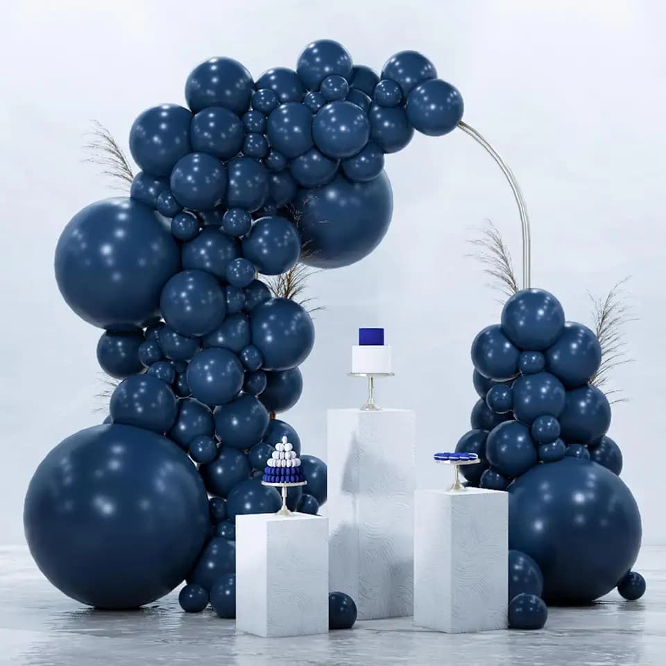 PartyWoo Navy Blue Balloons 99pcs Dark Blue Color Different Sizes