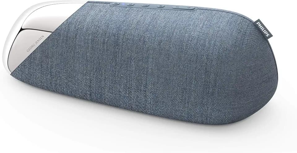 Philips Bluetooth Lautsprecher JS50/00 mit Power-Bank-Funktion (2 x 2,25"-Breitbandlautsprecher, 20 Stunden Spielzeit, 20m Reichweite) Philips/Georg Jensen Design - 2020/2021 Modell